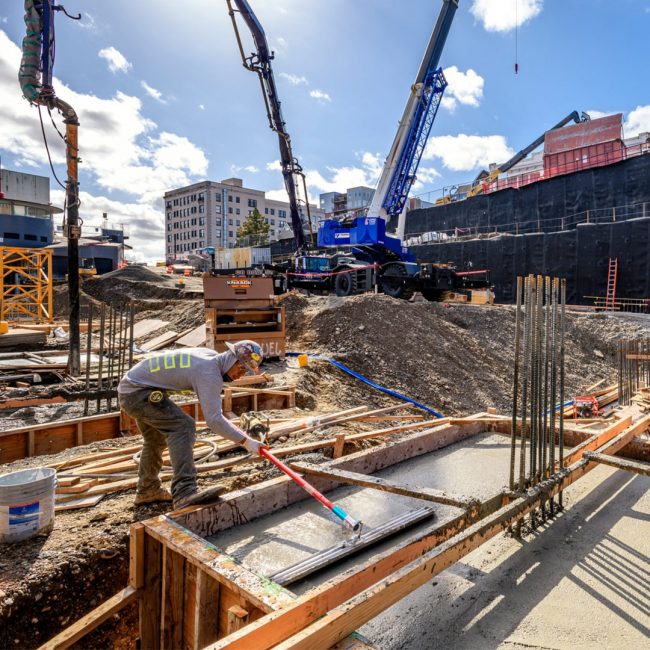 Photo of construction at St. Helens Apartments in Tacoma, WA